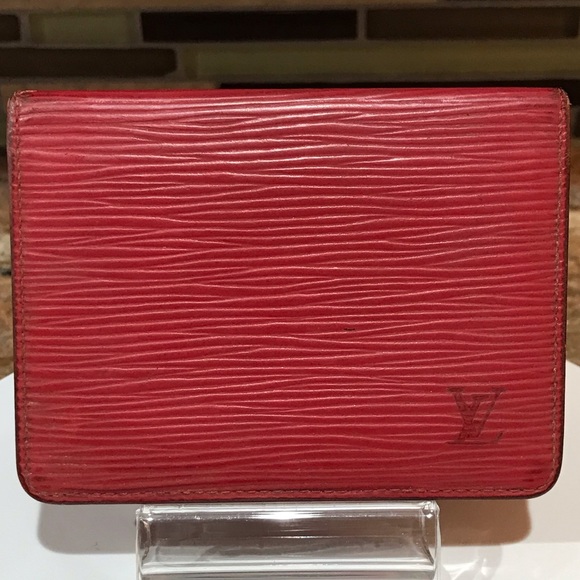 Louis Vuitton Red Epi Card/ID Holder Wallet ππ₯β€οΈ - Picture 11 of 17